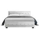Elko Double PU Gas Lift Bed - White