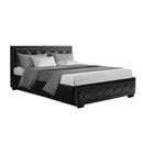 Elko Double PU Gas Lift Bed - Black