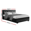 Elko Double PU Gas Lift Bed - Black