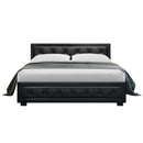 Elko Double PU Gas Lift Bed - Black