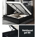 Elko Double PU Gas Lift Bed - Black