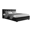 Elko Queen PU Gas Lift Bed - Black
