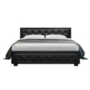Elko Queen PU Gas Lift Bed - Black