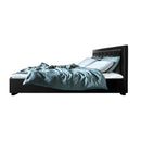 Elko Queen PU Gas Lift Bed - Black