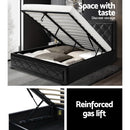 Elko Queen PU Gas Lift Bed - Black