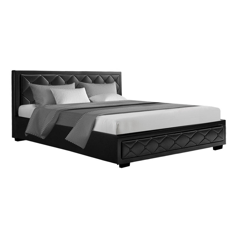 Elko King PU Gas Lift Bed - Black