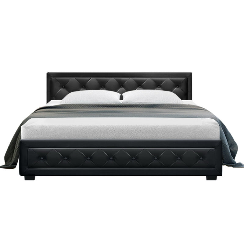 Elko King PU Gas Lift Bed - Black