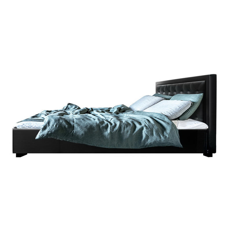 Elko King PU Gas Lift Bed - Black