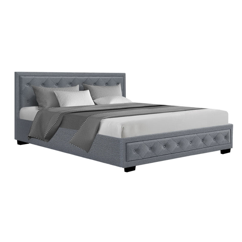 Tiyo King Fabric Gas Lift Bed