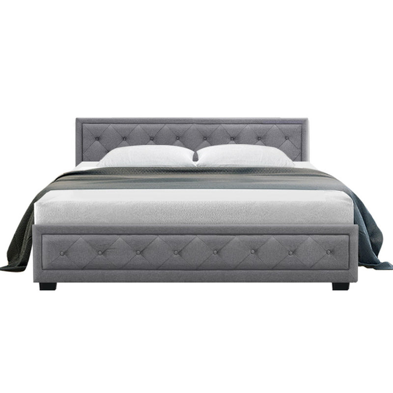 Tiyo King Fabric Gas Lift Bed