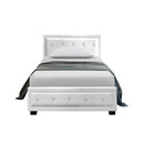 Elko King Single PU Gas Lift Bed - White