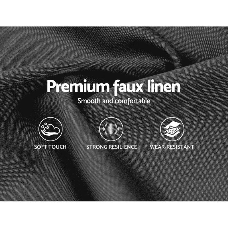 Sara Fabric Queen Headboard - Charcoal
