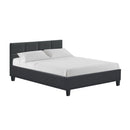 Teeno Double Fabric Bed - Charcoal
