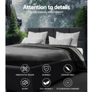 Teeno Double Fabric Bed - Charcoal