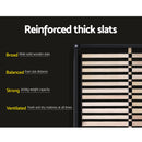 Teeno Double Fabric Bed - Charcoal