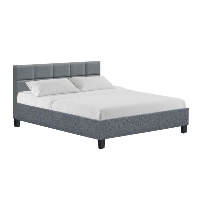 Teeno Queen Fabric Bed - Grey