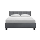 Teeno Queen Fabric Bed - Grey