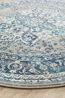 Akkadian Round Rug - Blue II.