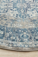 Akkadian Round Rug - Blue II.