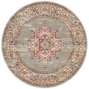 Akkadian Round Rug - Grey.