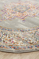 Akkadian Round Rug - Grey.