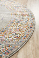 Akkadian Round Rug - Grey.