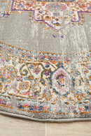 Akkadian Round Rug - Grey.