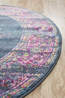 Akkadian Round Rug - Navy.