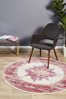 Akkadian Round Rug - Pink.