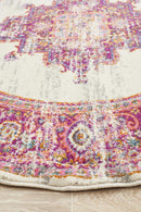 Akkadian Round Rug - Pink.