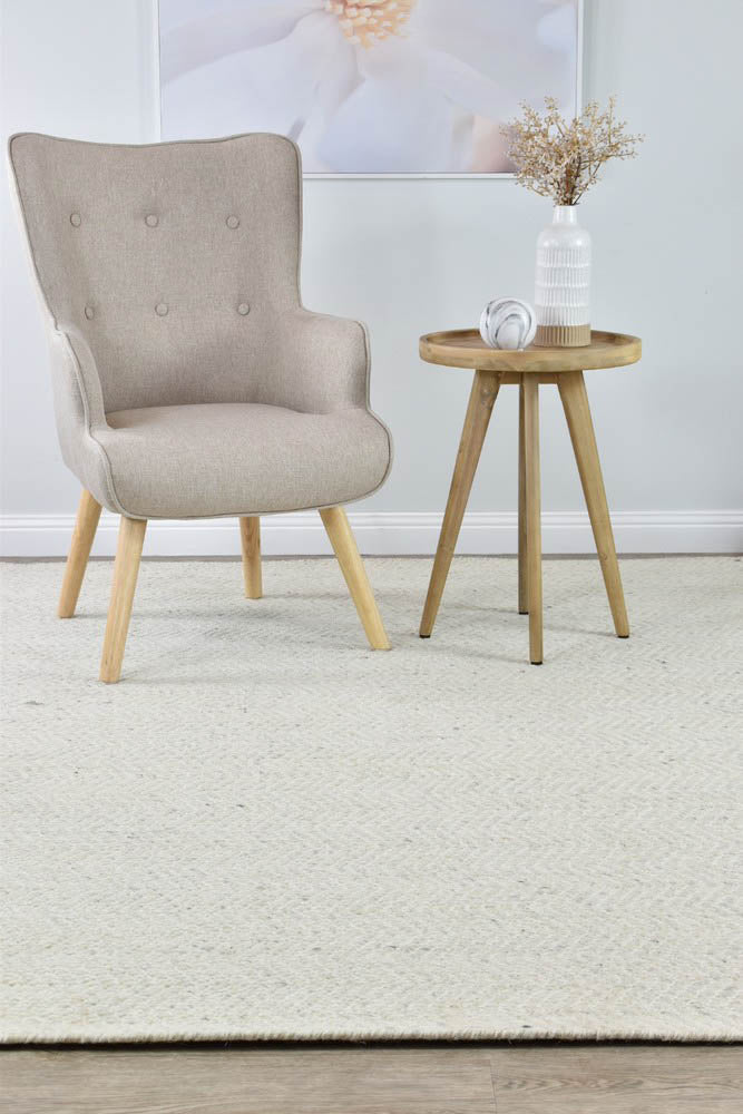 kalvin Wool Silver Ivory Rug.