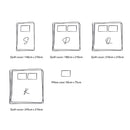 Quilt Cover Set Cotton Duvet King Red Beige.