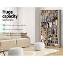 528 DVD 1116 CD Storage Shelf Media Rack Stand Cupboard Book Unit Oak.
