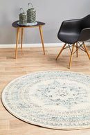 Millenia Round Rug - White.