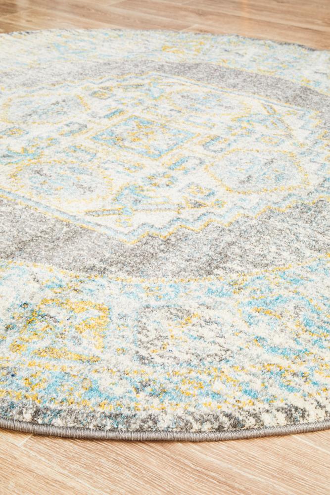 Millenia Round Rug - Grey.