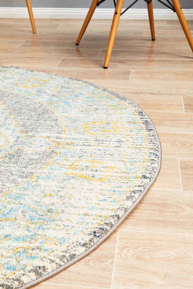 Millenia Round Rug - Grey.