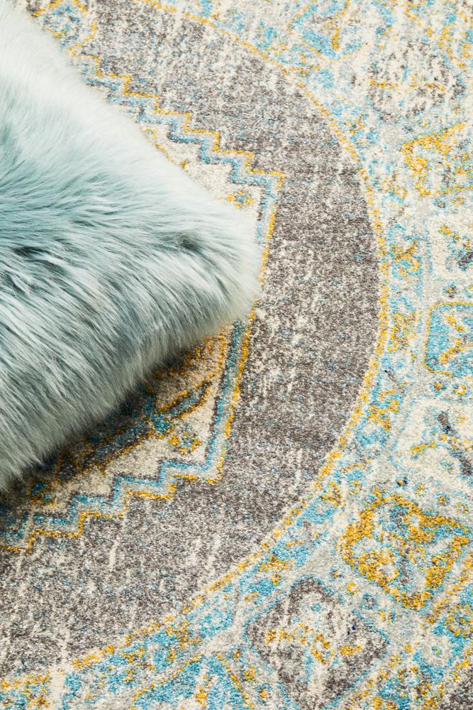 Millenia Round Rug - Grey.