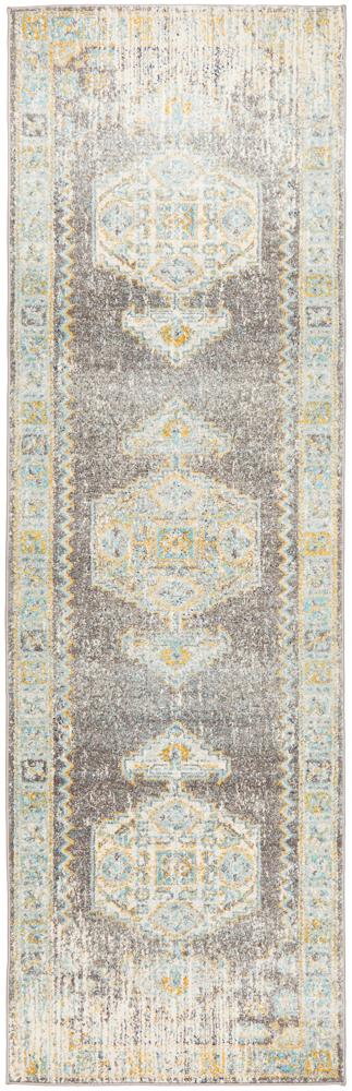 Millenia Runner Rug - Grey.