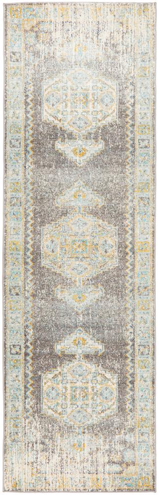 Millenia Runner Rug - Grey.