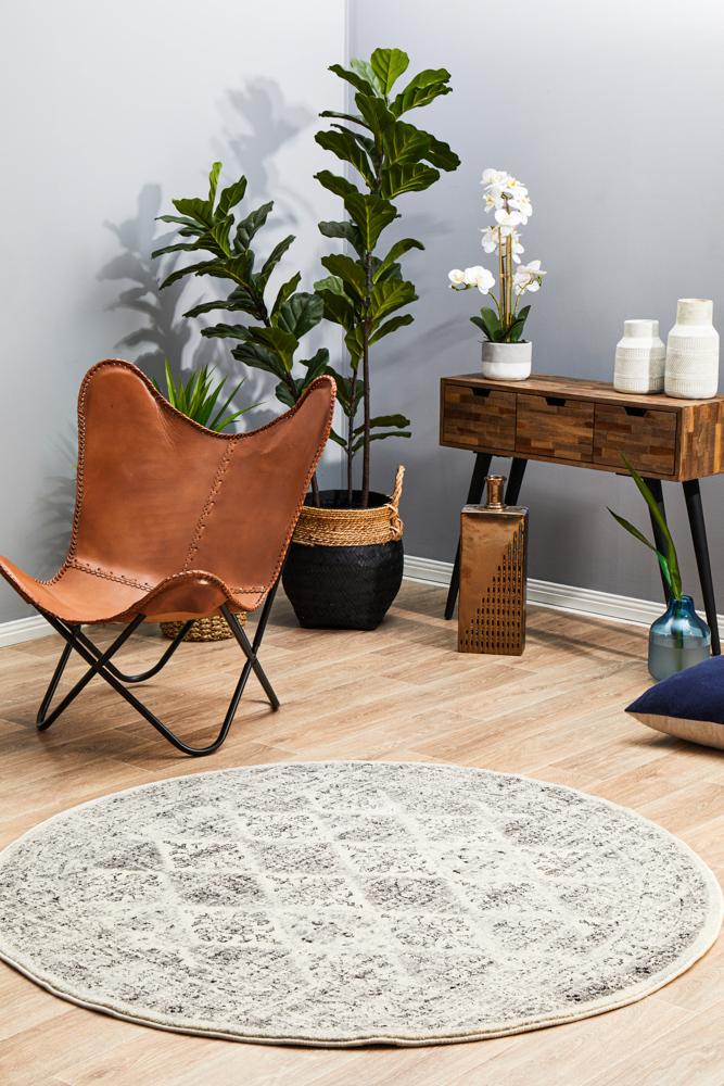 Millenia Round Rug - Grey II.