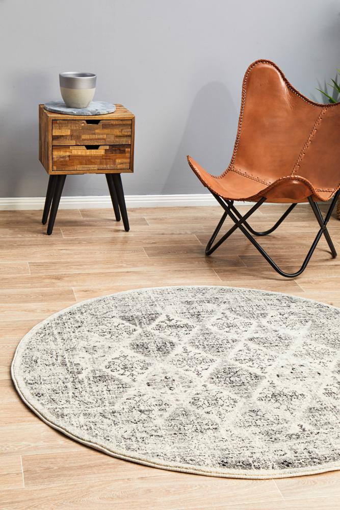 Millenia Round Rug - Grey II.