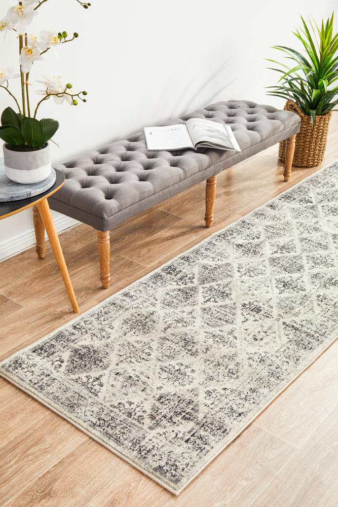 Millenia Runner Rug - Grey II.