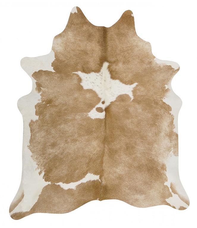 Maasai Cow Hide Beige White.