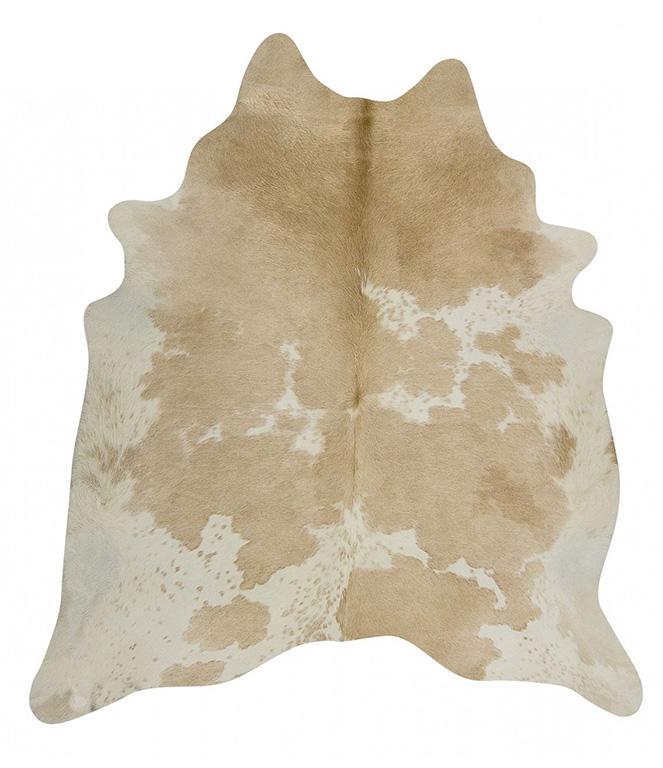 Maasai Cow Hide Beige White.