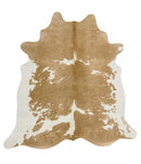 Maasai Cow Hide Beige White.