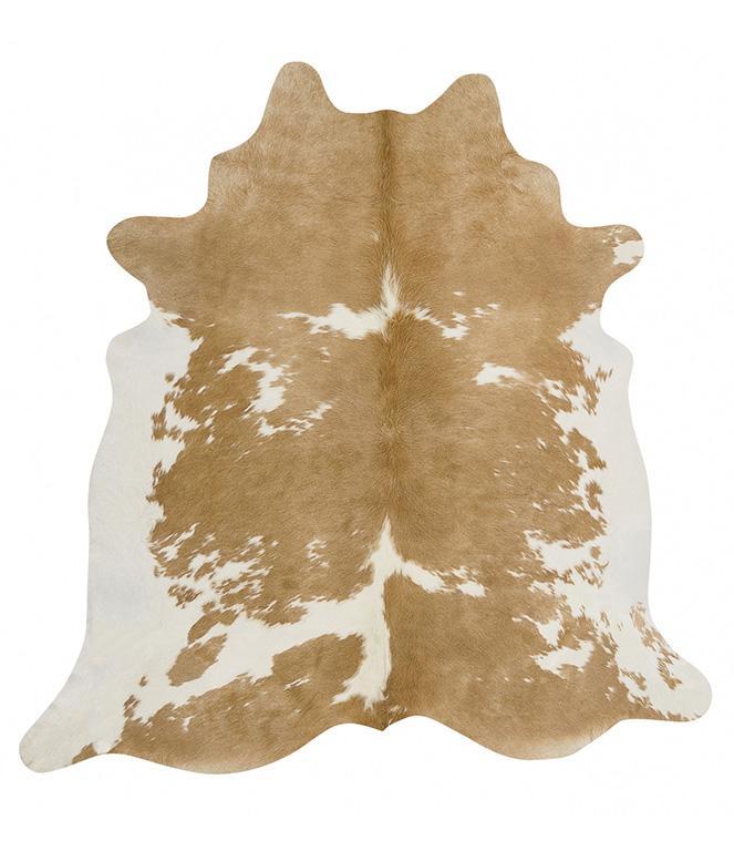 Maasai Cow Hide Beige White.