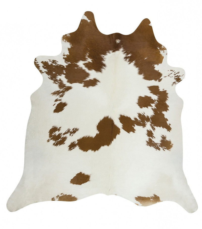 Maasai Cow Hide Brown White.