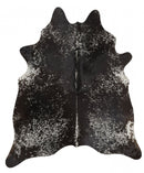 Maasai Cow Hide Salt & Pepper Black.