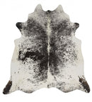 Maasai Cow Hide Salt & Pepper Black.