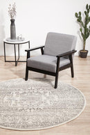 Monochrome Round Rug - Addison.